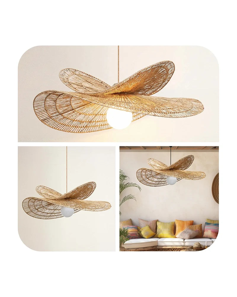 Artistic Raffia Ceiling Light for Living Room Decoration