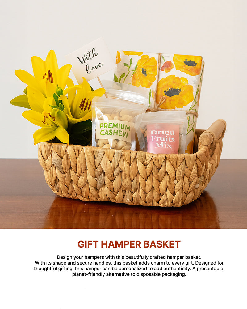 Water Hyacinth Shelf and Kitchen Storage Baskets, Multi-Purpose Home Organization Solution