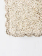 Handloom Cotton Rectangular Bath Mat For Living Space