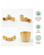 Handwoven Bamboo Planter Baskets for Indoor Plants (Set of 5)