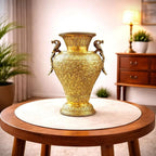 Brass Peacock Flower Vase / Planter Pot (11 Inch) Vedansh Craft