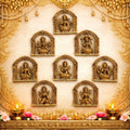 Brass Ashtalakshmi Wall Hanging Plates Set (5.5 Inch) Vedansh Craft