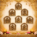 Brass Ashtalakshmi Wall Hanging Plates Set (5.5 Inch) Vedansh Craft