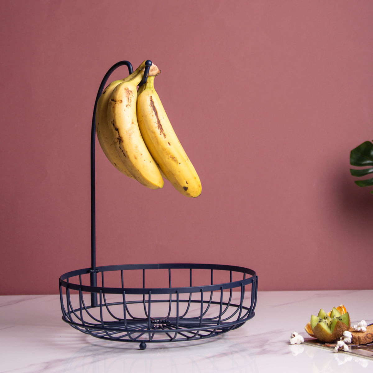 Wire Fruit Holder Basket with Banana Hanger Nestasia