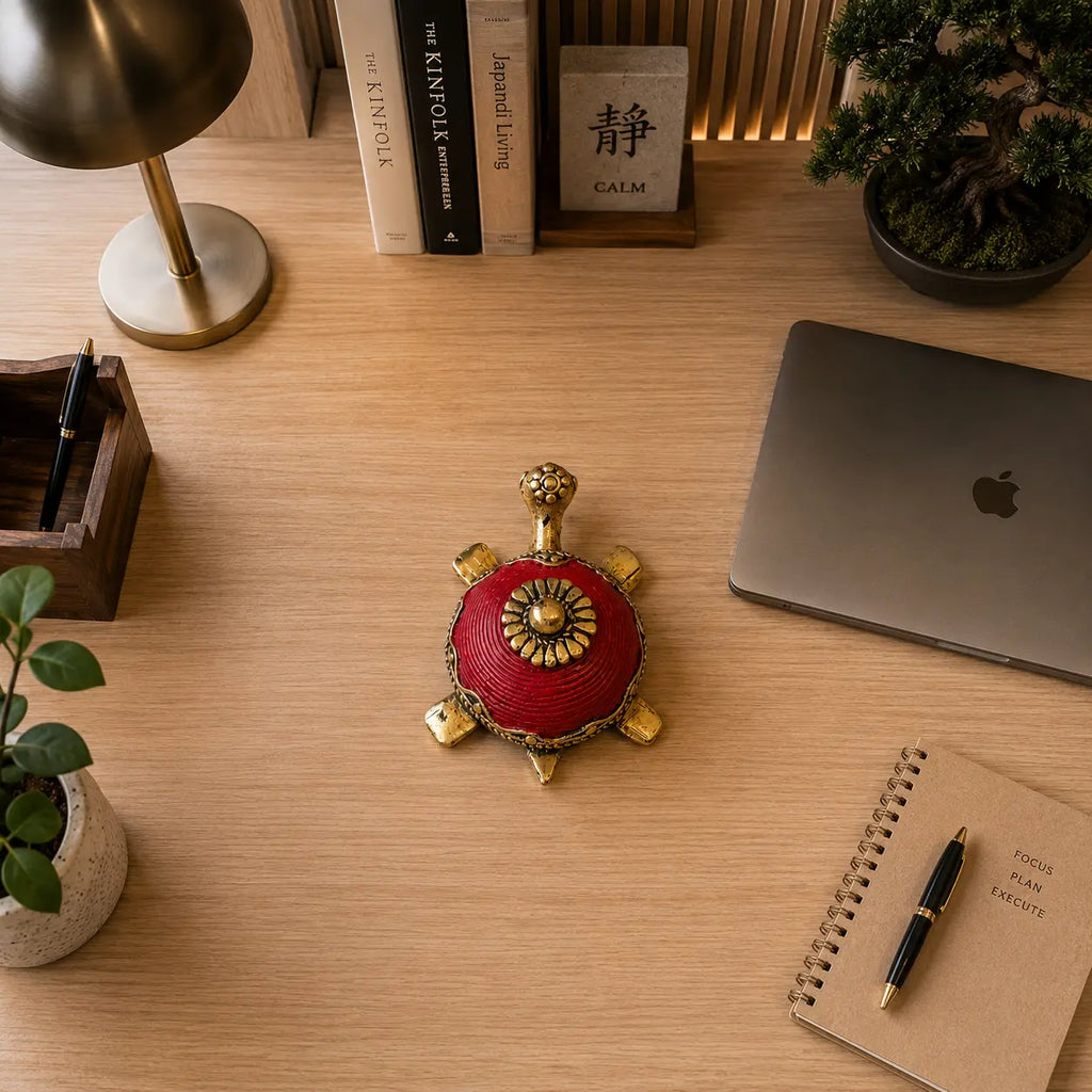 Brass Dhokra Tortoise Vastu/Feng Shui Vedansh Craft