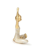 Yoga Cat Figurine in Polypropylene for Living Room Decoration