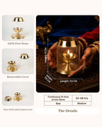 Brass Akhand Jyot Diya for Pooja Room, Mandir & Home Decoration