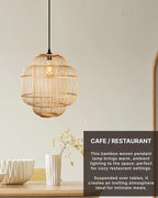 Natural Bamboo Pendant Light for Balcony and Hall