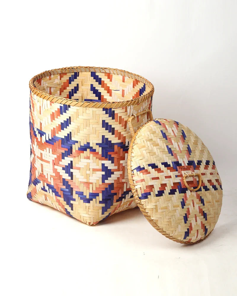 Bamboo Laundry Basket with Lid for Clothes, Toys, and Home Organization