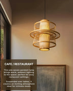 Bamboo Ceiling Lamp for Living Room Decoration