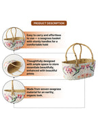 Handwoven Seagrass Basket for Gifting, Storage, and Home Decoration