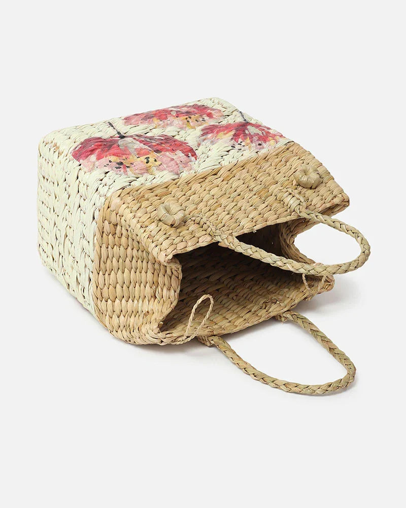 Handwoven Seagrass Picnic Basket for Outdoor Adventures & Family Meals