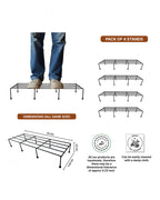 Set of 4 Durable Metal Plant Stands for Indoor and Outdoor Gardens