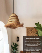 Stylish Seagrass Ceiling Light for Living Space and Dining Area