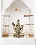 Pure Brass Lord Shiva Idol for Home Temple and Pooja Room