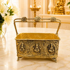Brass Ashtalakshmi Basket With Handle And Leg (4 Inch) Vedansh Craft