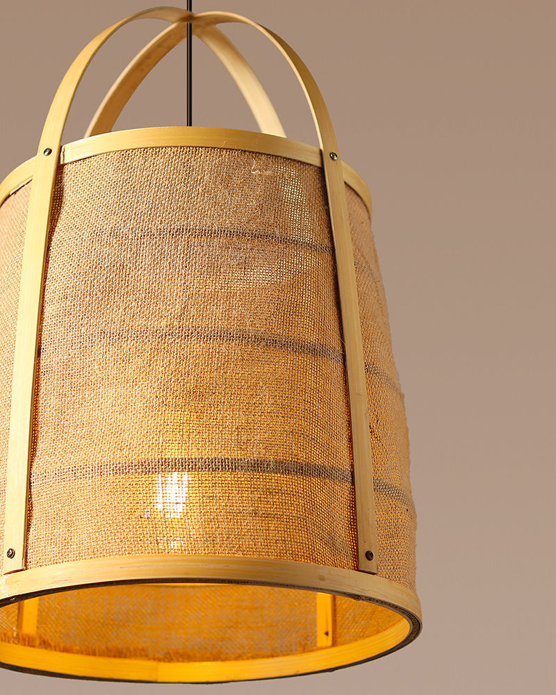 Handmade Bamboo Hanging Lamp for Home Decor and Hall