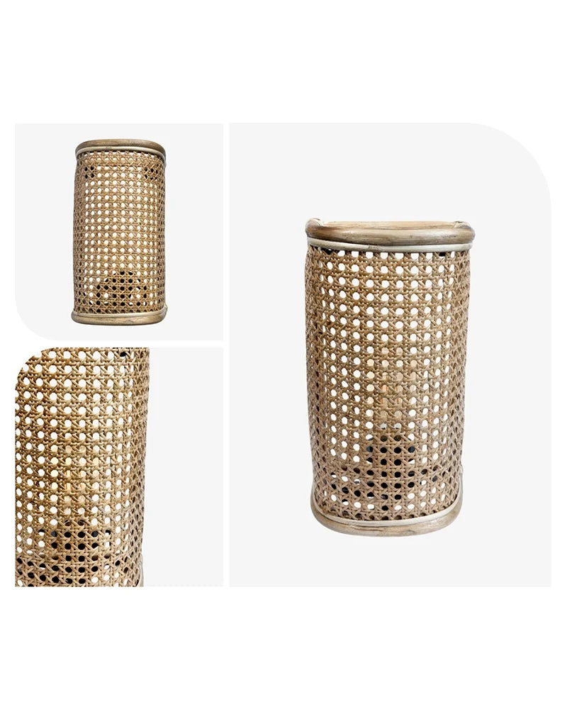 Artistic Rattan Wall Decor Light for Cafe and Restaurant