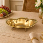 Brass Oval Decorative Dish Bowl / Platter Vedansh Craft
