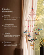 Handcrafted Peacock Wind Chime for Door, Balcony & Wall Decoration