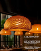 Natural Bamboo Pendant Lamp for Bedroom and Living Room