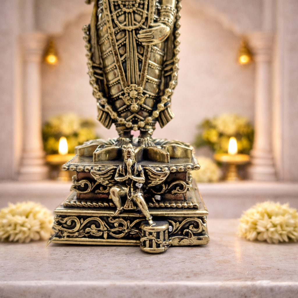 Brass Tirupati Balaji/Venkateshwar Standing Lightweight Statue (6 Inch) Vedansh Craft