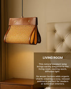 Minimalist Rattan Ceiling Light for Dining Room and Lounge