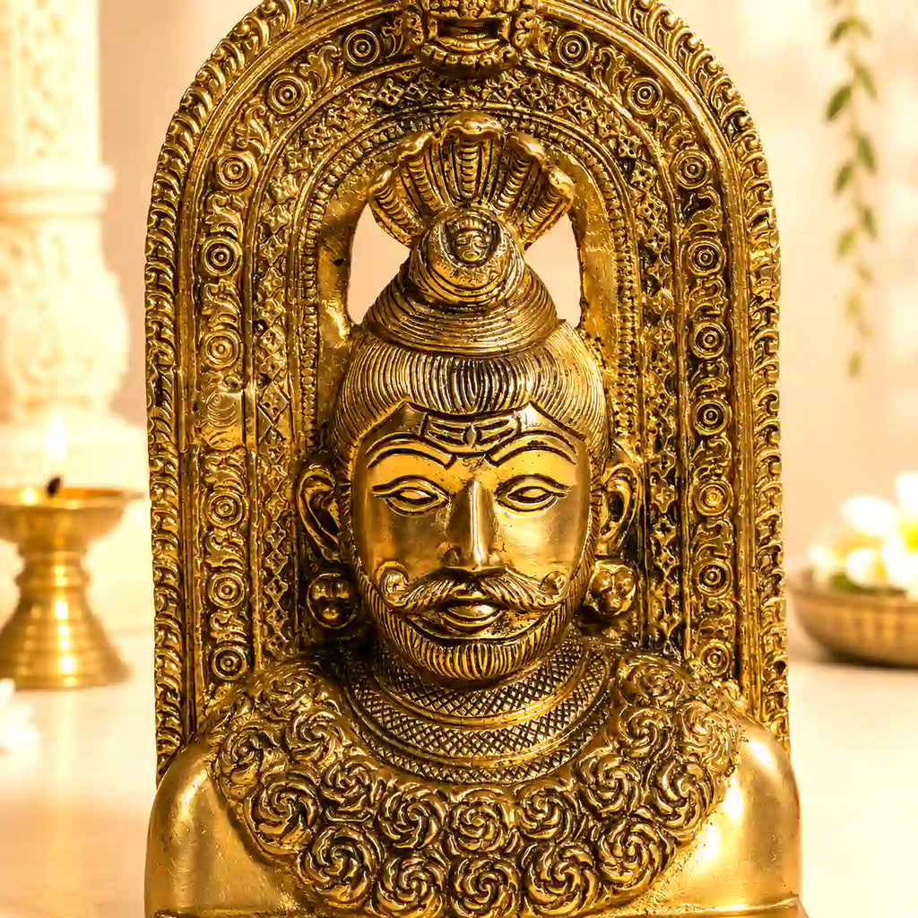 Brass Shiva Head Idol With Kirtimukha (8.5 Inch) Vedansh Craft