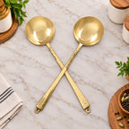 Brass Kitchen Ladles Set  (15.5 Inch) Vedansh Craft