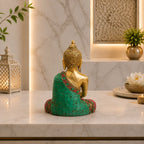 Brass Stone Work Blessing Sitting Buddha Statue Vedansh Craft
