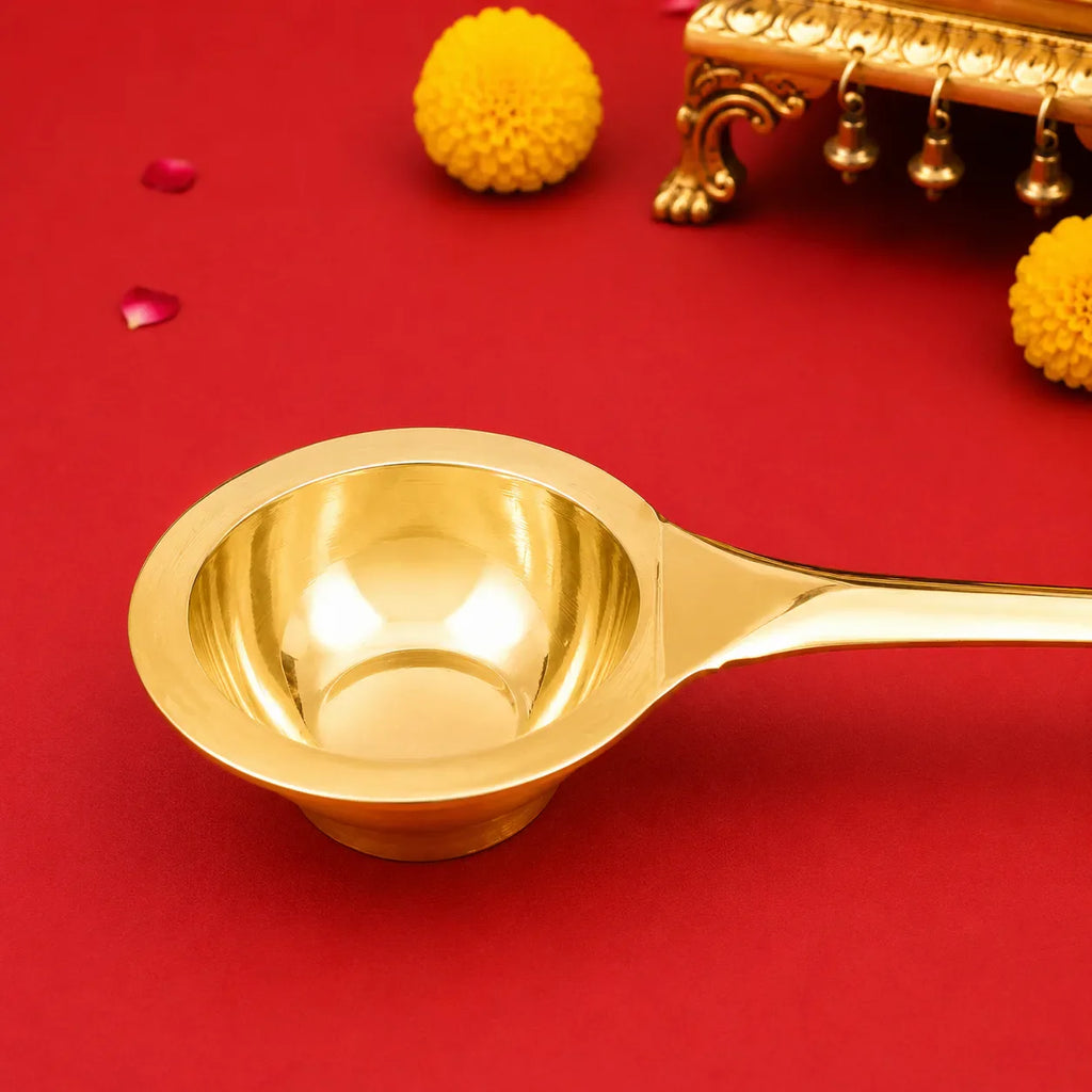 Brass Dhoop Aarti Spoon (9 Inch) Vedansh Craft
