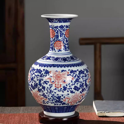 Blue-and-white Porcelain Vase Home Decor Display Shelf Ornament