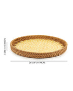Rattan Decorative Tray for Serving, Gifting, and Home Display