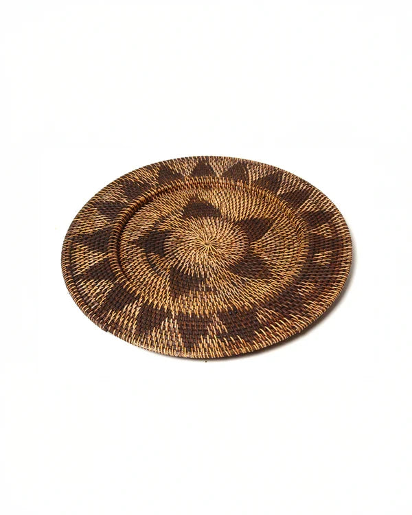 Boho Style Rattan Wall Plate for Gallery Arrangement
