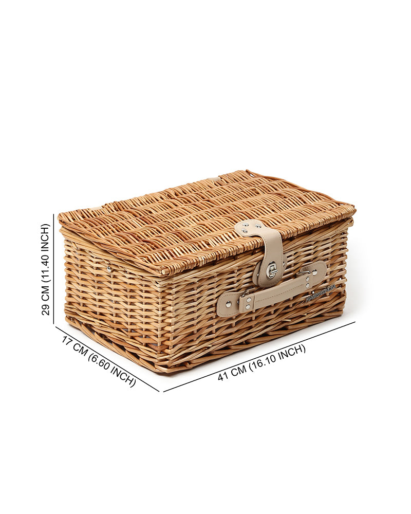 Wicker Picnic Basket for Lunch, Food Storage & Outdoor Adventures