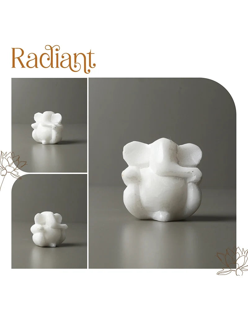 Marble Lord Ganesha Idol for Pooja, Home Temple and Decorative Showpiece