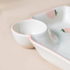 Strawberry Dreams Sectioned Plate Pink Nestasia