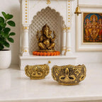 Brass Antique Decorative Prasad Bowl Pair (1.5 Inch) Vedansh Craft