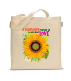 Gift a Joy Sunflower Print Cotton Tote Bag for Women & Girls | Reusable Multipurpose Shopping Bag for Office, College, Travel & Daily Use