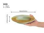 Bodhi House Ceramic Handmade Pasta Plates, Set of 2, 24cm, Turquoise Copper