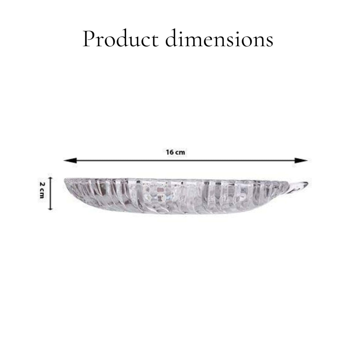 VIDAZCO Leaf Shape Glass Tray Plate for Serving Dry Fruits, Snacks, Sweets & Chocolates | Decorative Crystal Glass Plate for Home | Christmas & New Year Decoration (Pack of 1)
