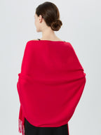 QBSM Scarf Women's Warm Autumn Cashmere Scarves for Men and Women Winter Scarf 20+ Colours Plain & Pashmina Esprit, China Red, One Size