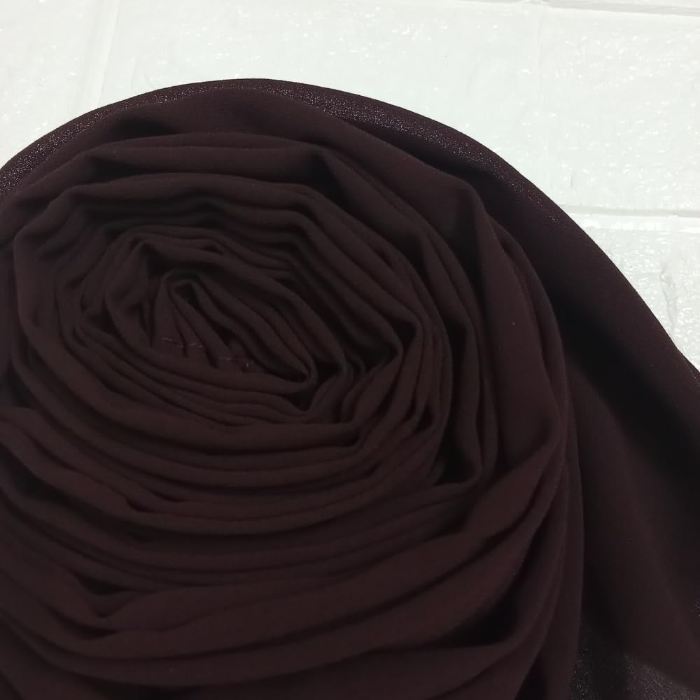 Trending Plain Chiffon Georgette Fancy Hijab/Scarves/Shawl/Stoles/Duppatta Combo of 3 Muslim Women Malaysian Soft College Girls Abaya Scarf Collection (Wine, Maroon, Nude pink)
