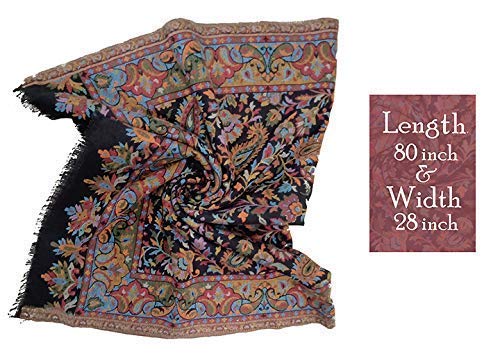 BOXO Jacquard Warm And Soft Pashmina Shawls For Women, 25 Grams, Pack of 1
