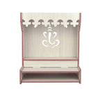 YIXT Wooden Temple with LED Light Space for Home | White MDF Pooja Mandir | Wall Mount & Tabletop | Premium Home Temple for Office & Living Room | Size 37×20×33 CM