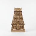 QUEENS CANVAS Wooden Meenakshi Amman Temple Madurai 3D Model, Decorative Showpiece, 18x10x30 cm