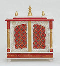 Jodhpur Handicrafts Home Temple, Pooja Mandap Mandir for e Big Size Temple for Home with Door Pooja Stand for Home Wall Mount Size LXBXH 20X12X24 Inch