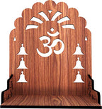 MANDIRAM SSI Wooden Mandir for Pooja Home Decoration Wall Mounted Beautiful Temple