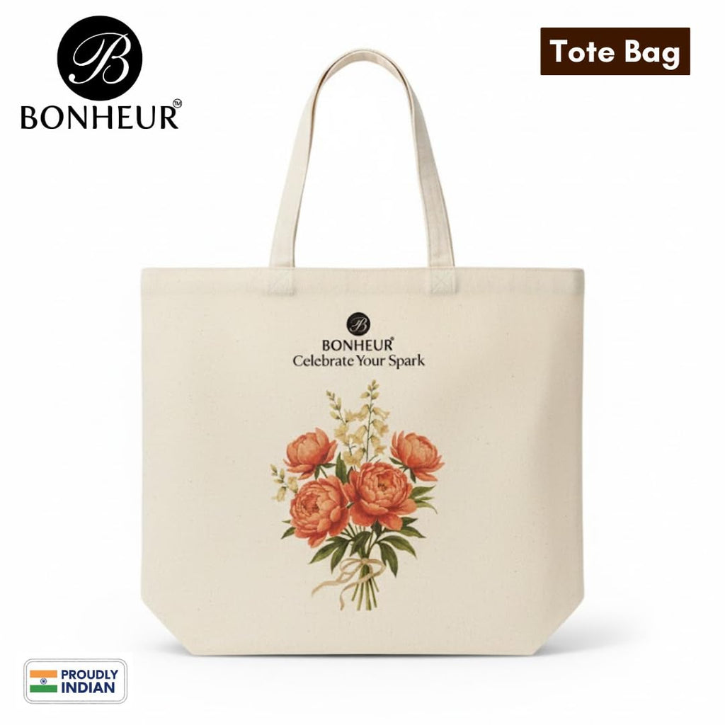 Premium Tote Bag | 280 GSM Pure Cotton Canvas | Lightweight, Durable and Eco-Friendly Everyday Carry Bag for Shopping, Travel, Office, College and Daily Use (Classic)