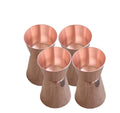 STREET MART Pure Brass Peg Measure Cup, Double-Sided 30ml/60ml, Bar Tool peetal Jigger Engraved Design (4, Copper Smooth)